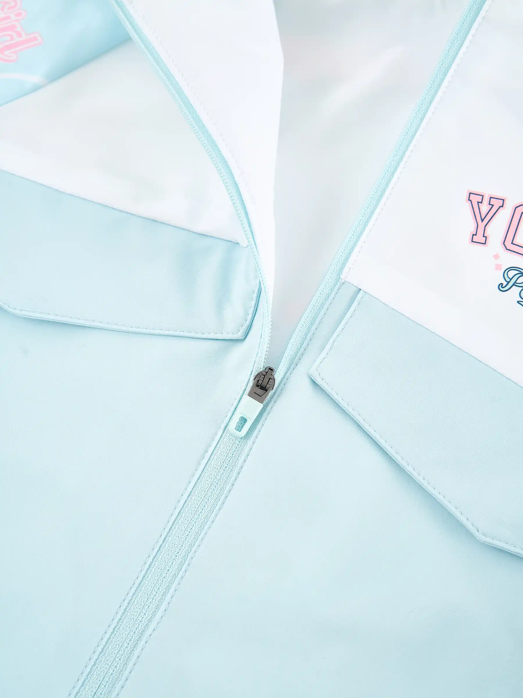 Áo Khoác Gió Bé Gái PERATO Có Mũ Phong Cách Basketball B0KGW5G004