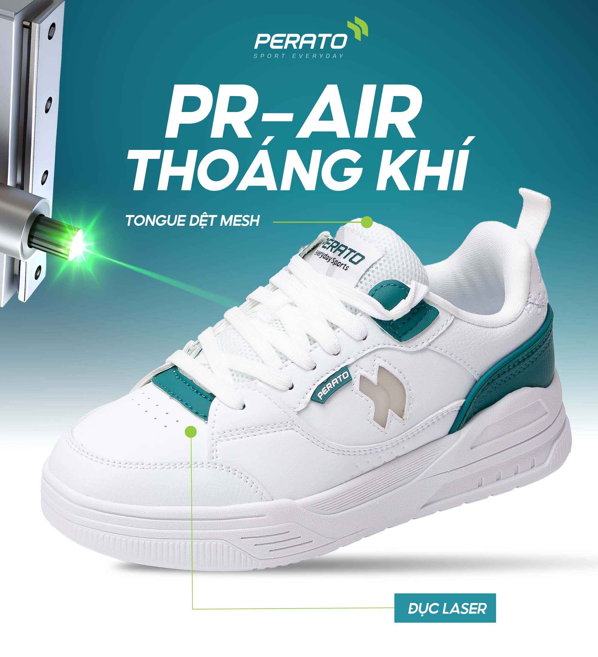 Giày Sneaker Nam PERATO Phong Cách Thể Thao Lifestyle L0GIS5M010