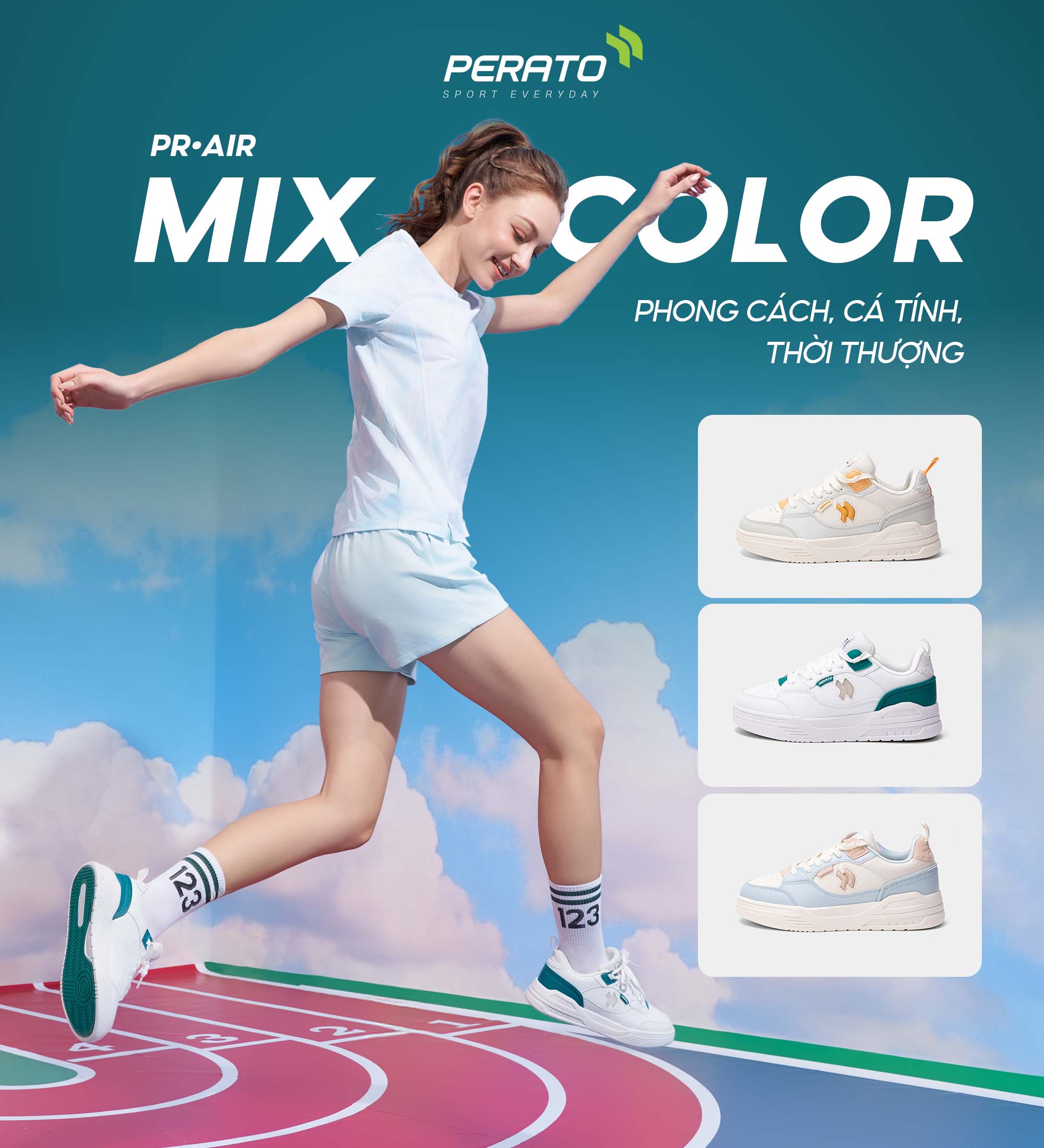 Giày Sneaker Nam PERATO Phong Cách Thể Thao Lifestyle L0GIS5W010