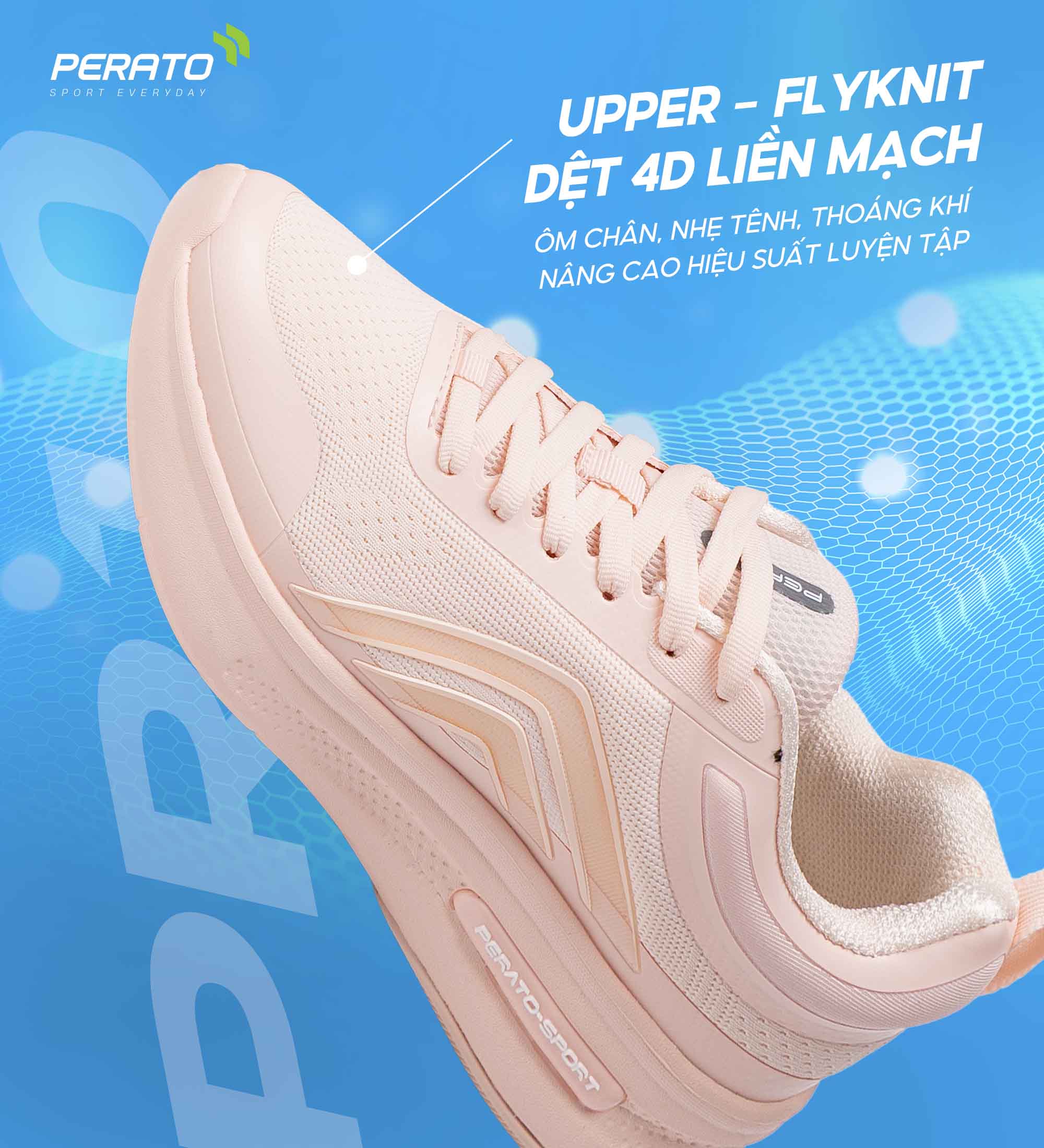 Giày Nữ Phong Cách Thể Thao Training PERATO PR1.0 Nhẹ Êm T0GIS5W008