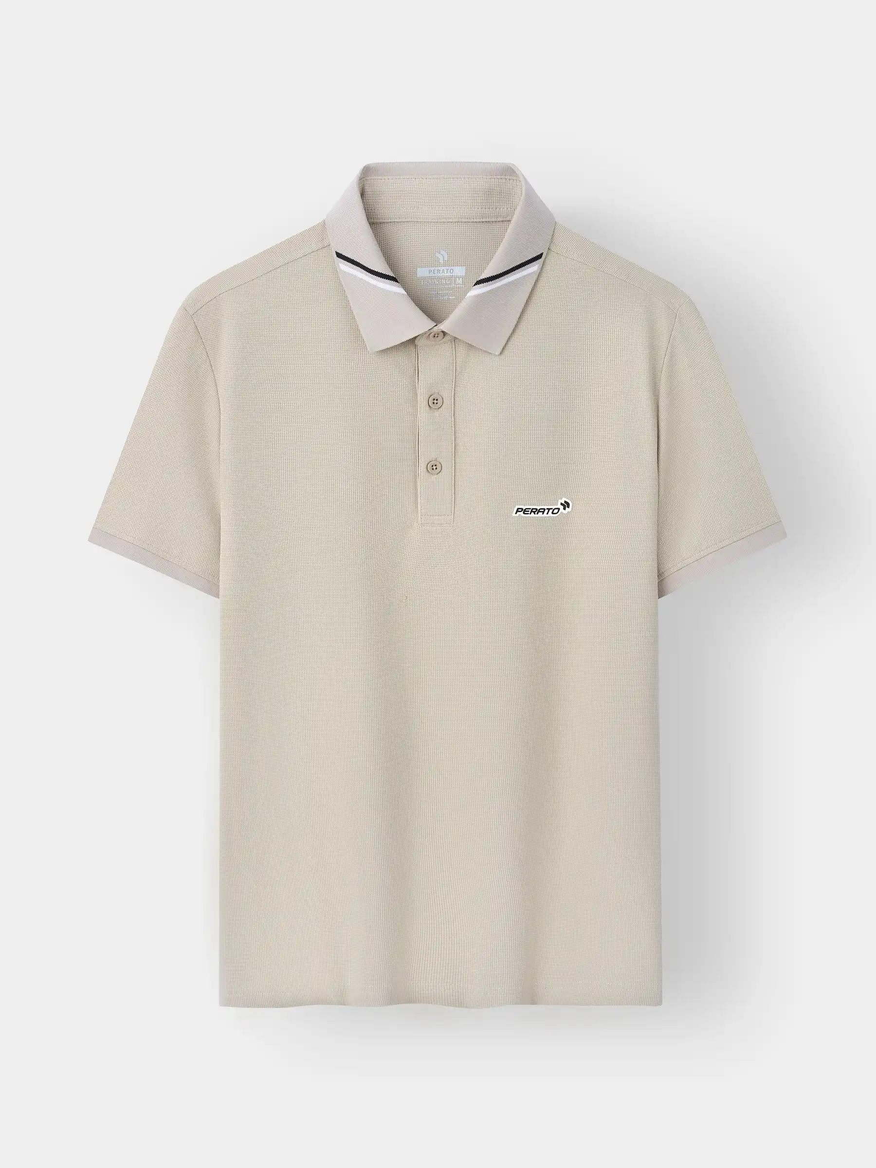 Áo Polo Nam PERATO Phong Cách Training Dệt Hiệu Ứng TBPLS5M002