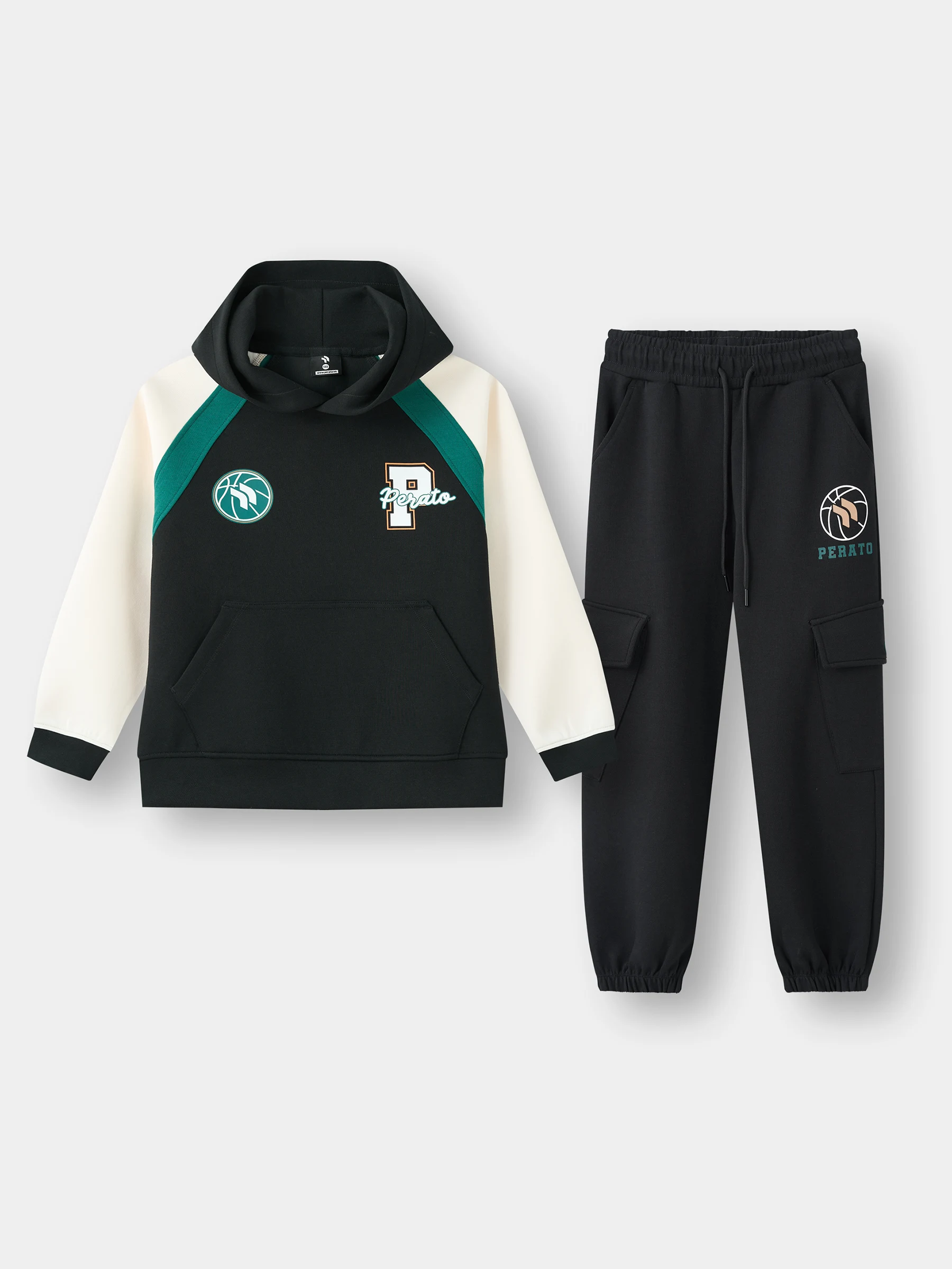 Set Bộ Nỉ Hoodie Bé Trai Phong Cách Baseketball Năng Động BBNHW5B002