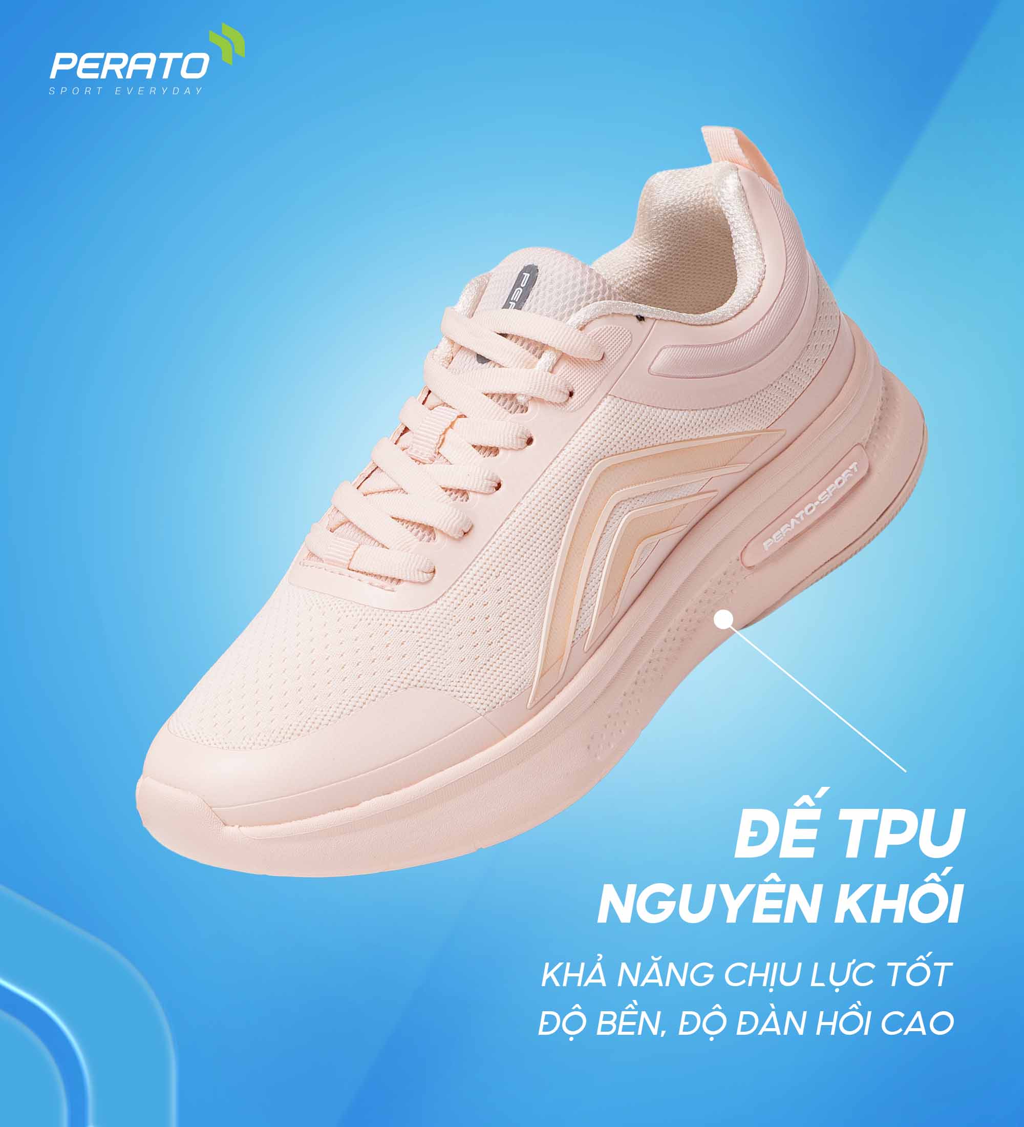 Giày Nữ Phong Cách Thể Thao Training PERATO PR1.0 Nhẹ Êm T0GIS5W008